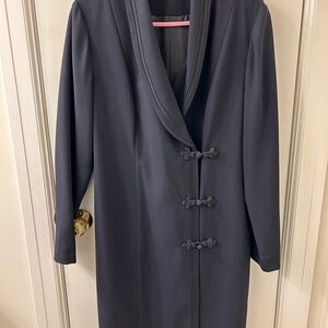 Chaus Dark Blue Women's Trench Coat/Duster
